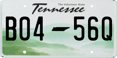 TN license plate B0456Q