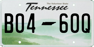 TN license plate B0460Q