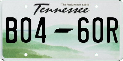TN license plate B0460R