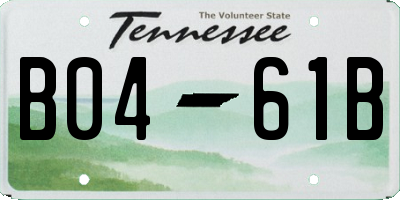 TN license plate B0461B