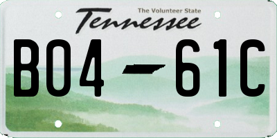 TN license plate B0461C