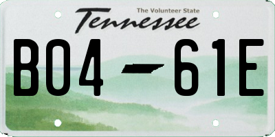 TN license plate B0461E