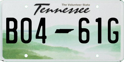 TN license plate B0461G