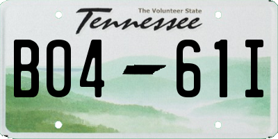 TN license plate B0461I