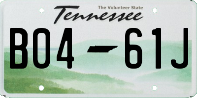 TN license plate B0461J