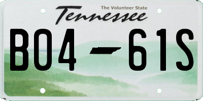 TN license plate B0461S