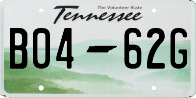 TN license plate B0462G