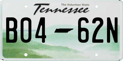 TN license plate B0462N