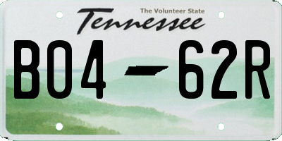 TN license plate B0462R