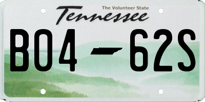 TN license plate B0462S
