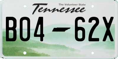 TN license plate B0462X