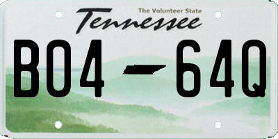 TN license plate B0464Q
