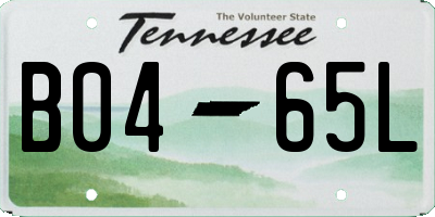 TN license plate B0465L