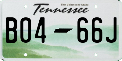 TN license plate B0466J