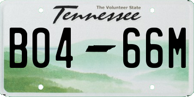 TN license plate B0466M