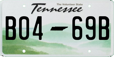 TN license plate B0469B