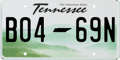TN license plate B0469N