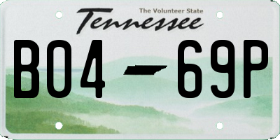 TN license plate B0469P
