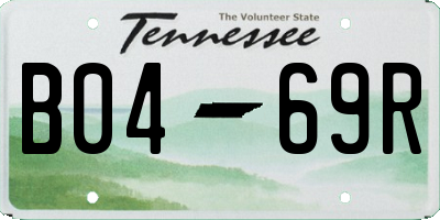 TN license plate B0469R