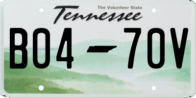 TN license plate B0470V