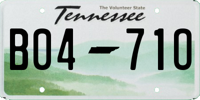 TN license plate B0471O
