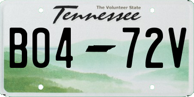 TN license plate B0472V