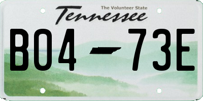 TN license plate B0473E