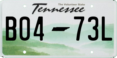 TN license plate B0473L