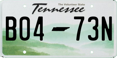 TN license plate B0473N