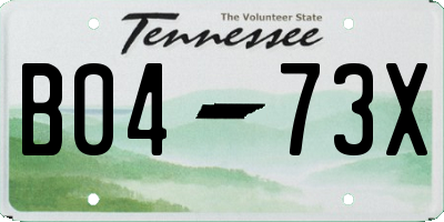 TN license plate B0473X
