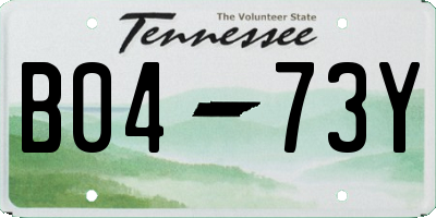 TN license plate B0473Y