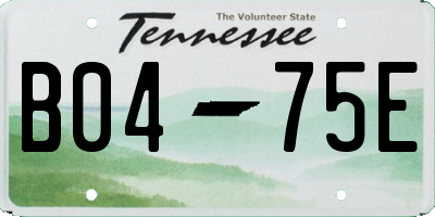 TN license plate B0475E