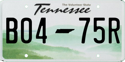 TN license plate B0475R