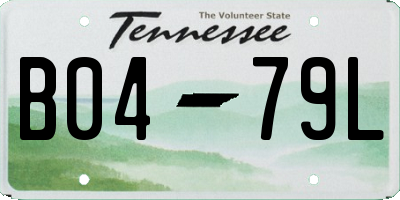 TN license plate B0479L