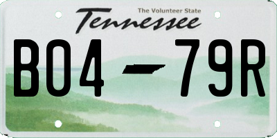 TN license plate B0479R