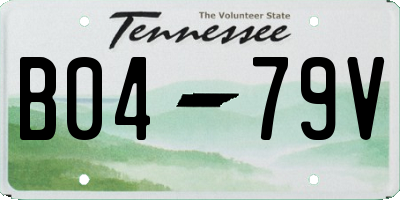TN license plate B0479V