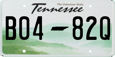 TN license plate B0482Q