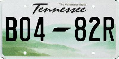 TN license plate B0482R