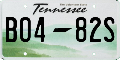 TN license plate B0482S
