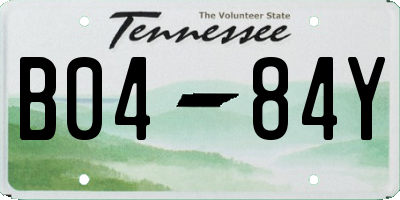 TN license plate B0484Y