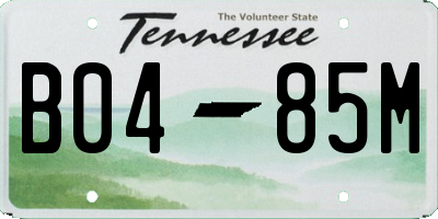 TN license plate B0485M