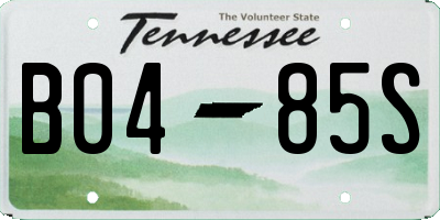 TN license plate B0485S