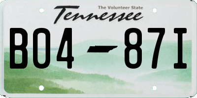 TN license plate B0487I