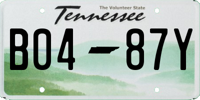 TN license plate B0487Y