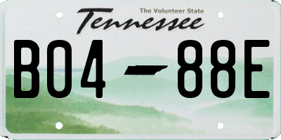 TN license plate B0488E