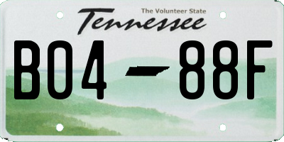 TN license plate B0488F