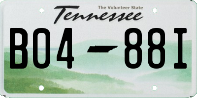 TN license plate B0488I