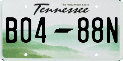 TN license plate B0488N