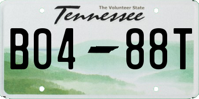 TN license plate B0488T