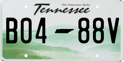 TN license plate B0488V